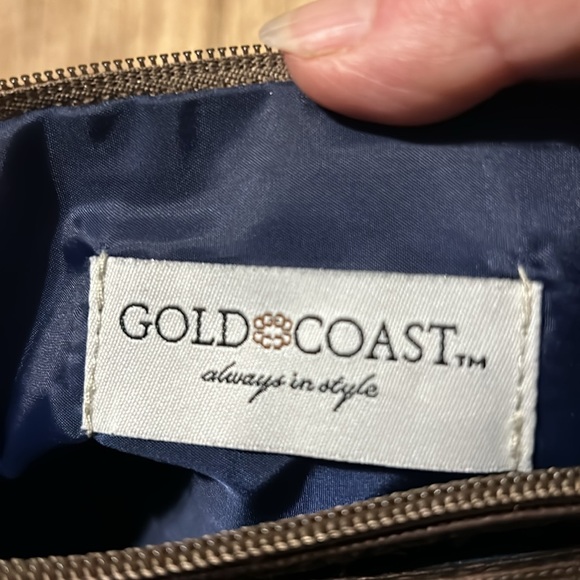 NWT Gold Coast Crossbody Purse Adjustable Strap Shoulder Bag Denim Silver hobo - Picture 9 of 11